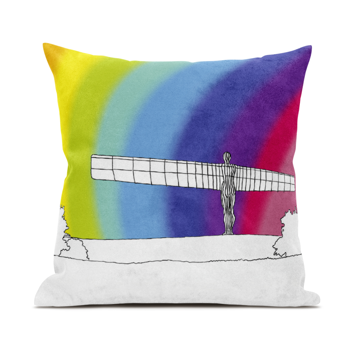 CUSHION ANGEL RAINBOW